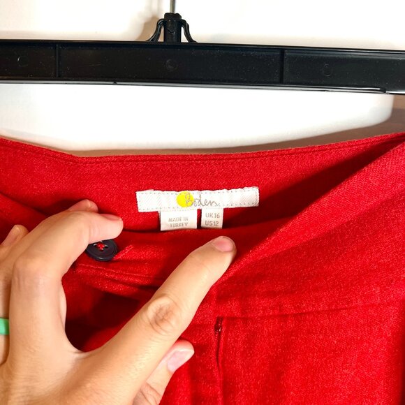 Boden Red Wide Leg Pants - Picture 2 of 3